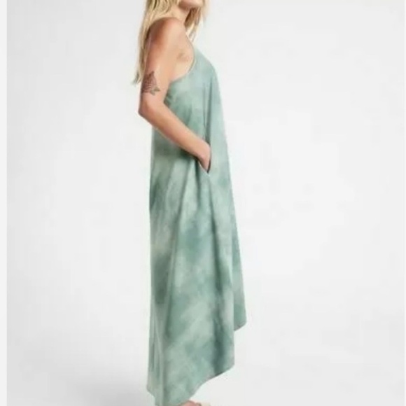 Athleta Presidio Dress Green Washed Racerback Lightweight Flowy Active Dress S - Picture 3 of 9